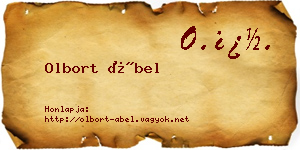 Olbort Ábel névjegykártya